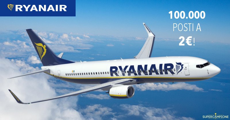Ryanair: 100.000 voli a 2 euro