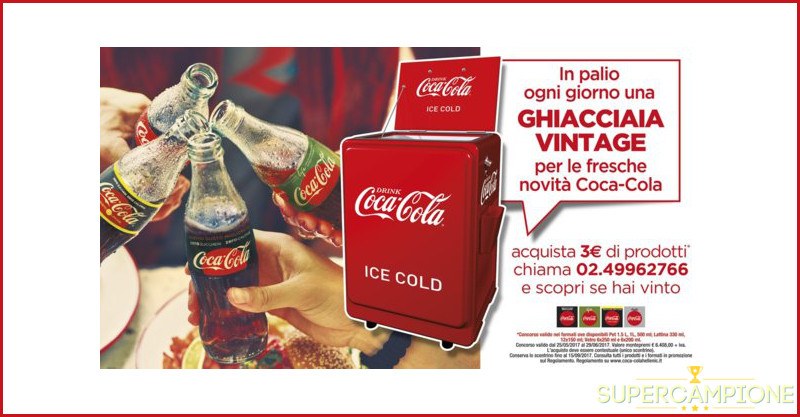 Coca Cola: vinci una ghiacciaia vintage al giorno