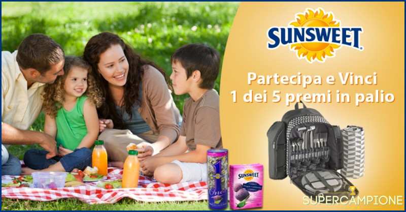 Vinci zaino da picnic e prodotti Sunsweet