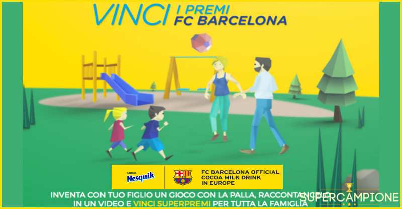 Vinci subito uno dei 20 palloni FC Barcellona con Nesquik