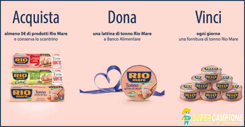 Vinci ogni giorno una fornitura di tonno Rio Mare