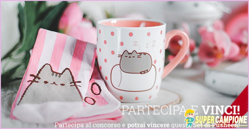 Vinci gratis un set tazza e calzini di Pusheen