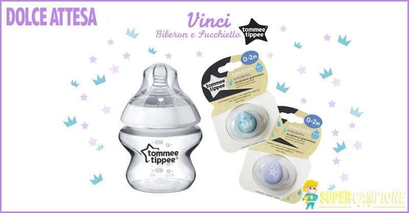 Vinci gratis biberon e succhietto neonato Tommee Tippee