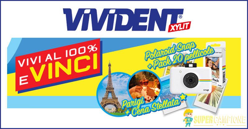 Vivident: vinci Polaroid e viaggio a Parigi