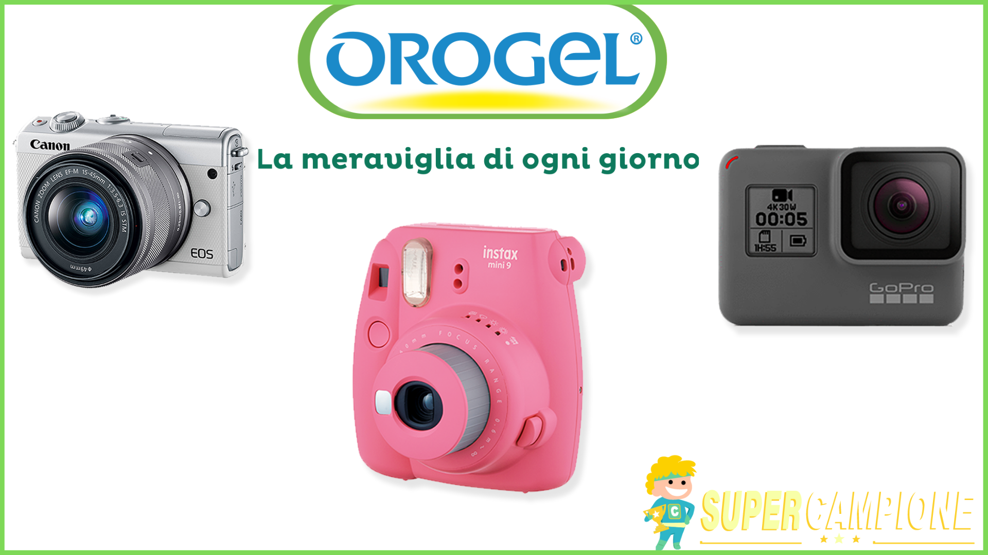 Vinci gratis fotocamere Canon, GoPro Hero5 e Instax Square