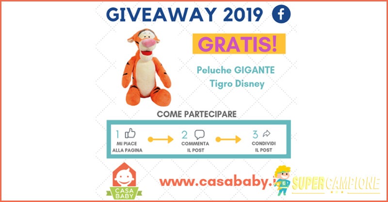 Vinci gratis il peluche gigante di Tigro