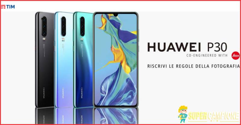 TIM: vinci gratis uno smartphone Huawei P30