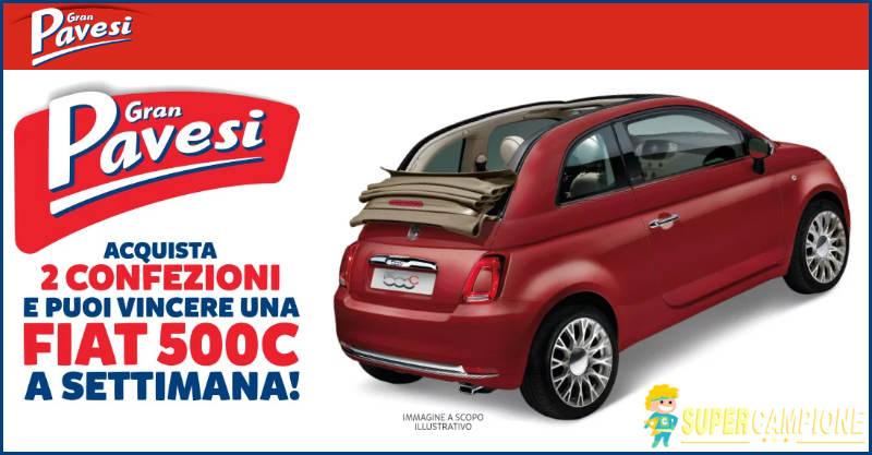 Gran Pavesi: vinci una Fiat 500C a settimana