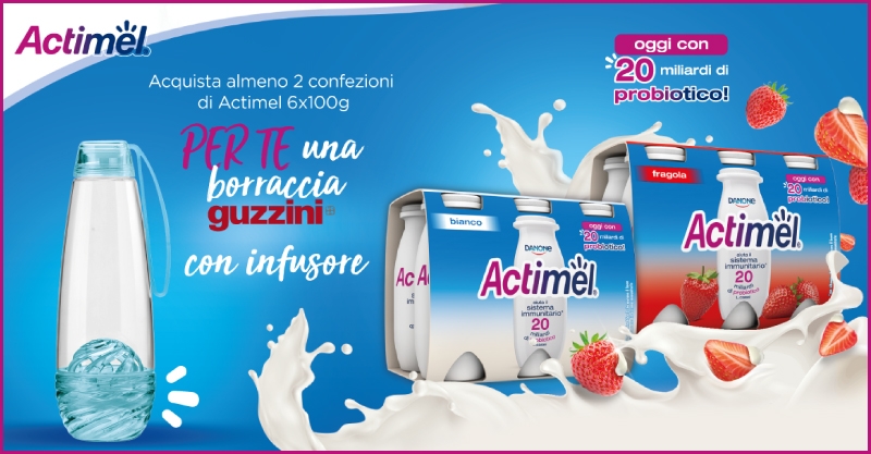 Actimel: ricevi la borraccia Guzzini