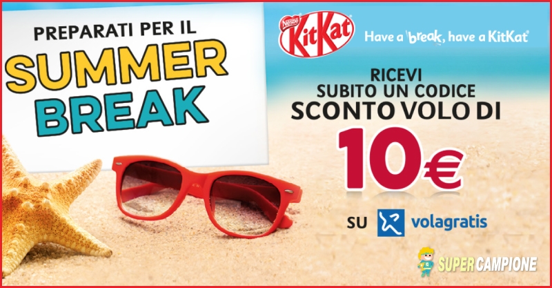 Ricevi uno sconto Volagratis con KitKat