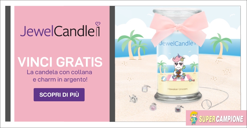 Vinci gratis candela JewelCandle Unicorn