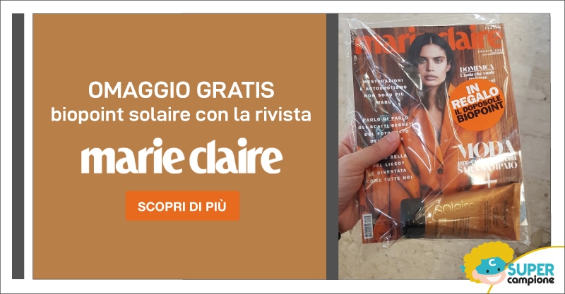 Campioni omaggio biopoint solaire con Marie Claire