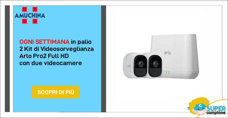 Amuchina: vinci kit di videosorveglianza Arlo