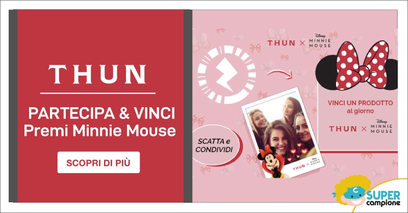 Vinci fantastici premi Thun tema Minnie Mouse