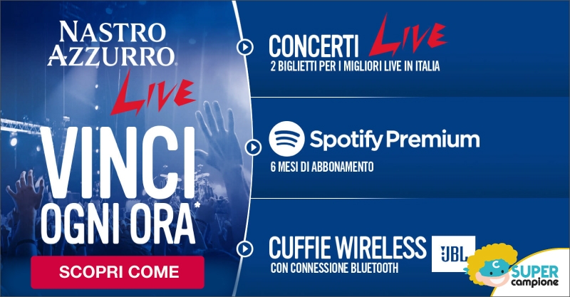 Vinci concerti live, Spotify e tanto altro con Nastro Azzurro!