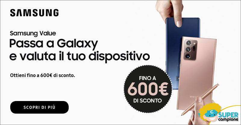 Samsung Note20: ottieni fino a 600€ per il tuo dispositivo usato