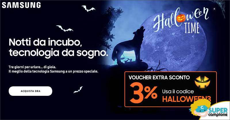 Samsung: codice sconto -3% Halloween