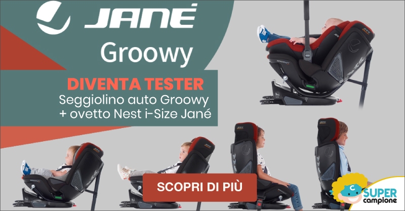 Diventa tester Seggiolino auto Groowy + ovetto Nest i-Size Jané