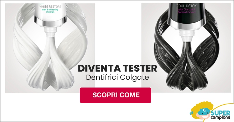 Diventa tester dei dentifrici Colgate con Sampleo