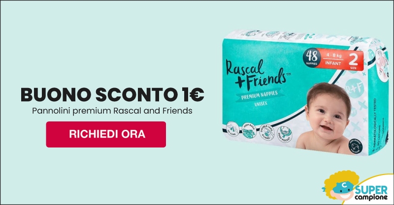 Buono sconto da 1€ pannolini Rascal+ Friends