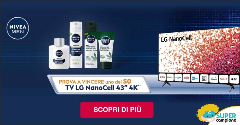 Vinci 50 TV LG Nanocell con Nivea Men