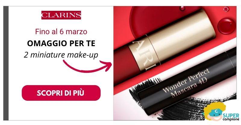 Clarins: omaggio 2 miniature make-up