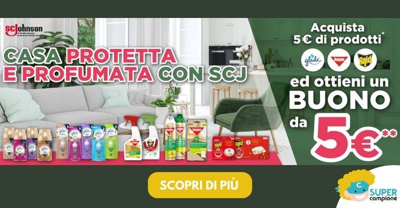 Cashback: Ricevi 5€ di rimborso su grandi marchi Glade, Raid e Baygon