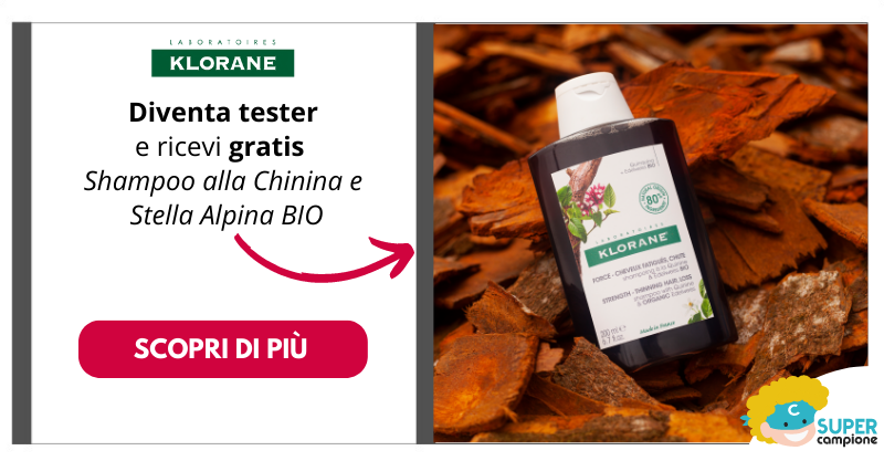 Diventa tester shampoo Klorane alla Chinina e Stella Alpina BIO