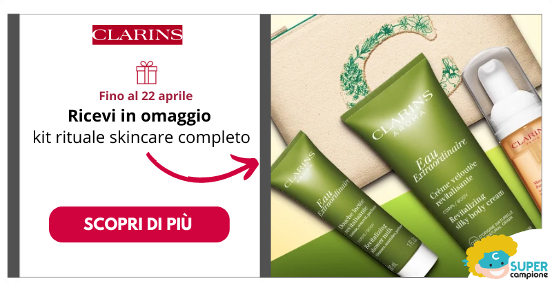 Clarins ti regala rituale skincare completo per viso e corpo