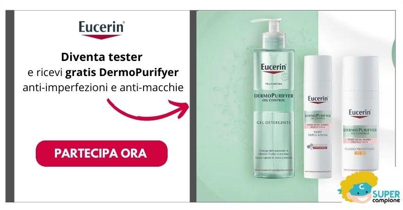 Diventa tester Eucerin DermoPurifyer (gel detergente, siero e fluido)