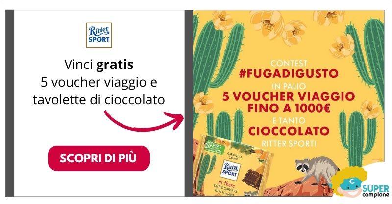 Vinci gratis 100 tavolette di cioccolato Ritter Sport e 5 viaggi fino a 1.000€