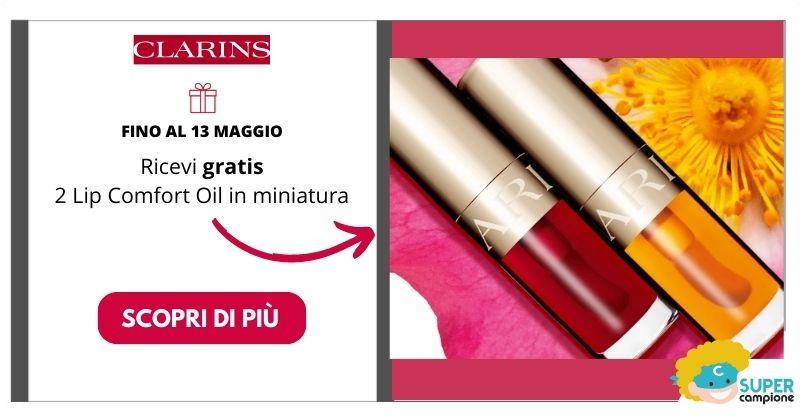 Clarins ti regala 2 Lip Comfort Oil in miniatura per labbra idratate e nutrite