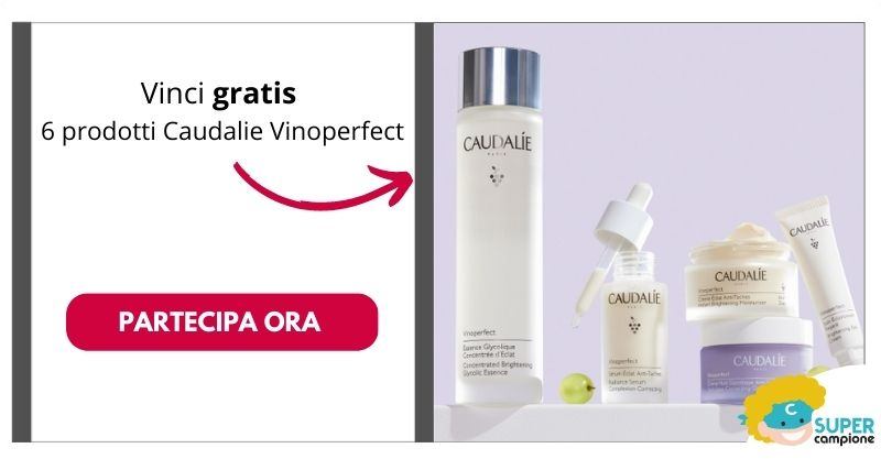 Vinci gratis 6 prodotti Caudalie Vinoperfect